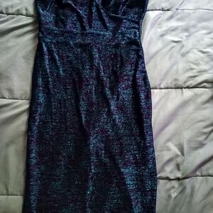 Elegant Blue and Purple Women's Dress